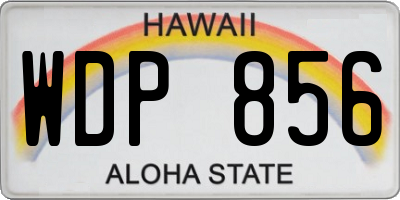 HI license plate WDP856