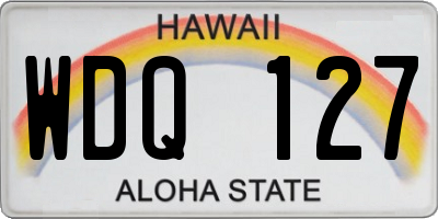 HI license plate WDQ127