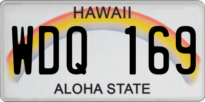 HI license plate WDQ169