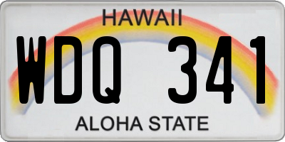 HI license plate WDQ341