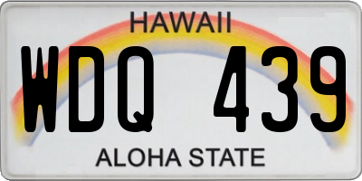 HI license plate WDQ439