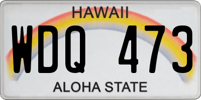HI license plate WDQ473