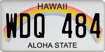 HI license plate WDQ484