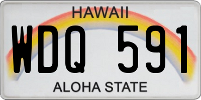 HI license plate WDQ591