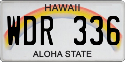 HI license plate WDR336
