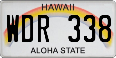 HI license plate WDR338