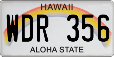HI license plate WDR356