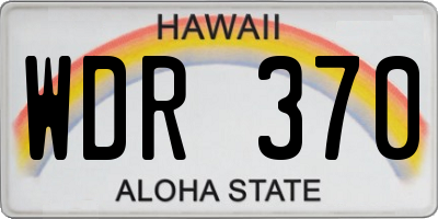 HI license plate WDR370
