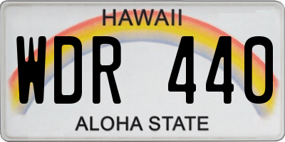 HI license plate WDR440