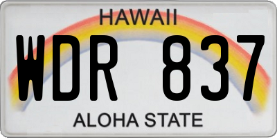 HI license plate WDR837