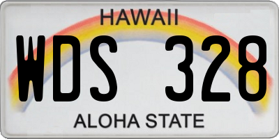 HI license plate WDS328