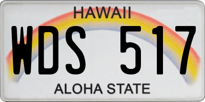 HI license plate WDS517