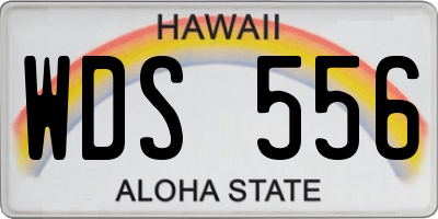 HI license plate WDS556