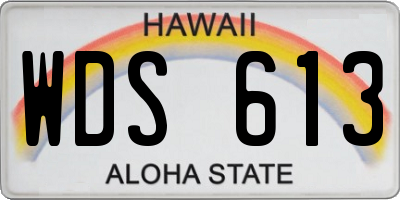 HI license plate WDS613