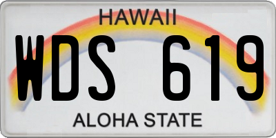 HI license plate WDS619