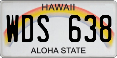 HI license plate WDS638