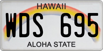 HI license plate WDS695
