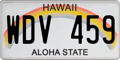 HI license plate WDV459