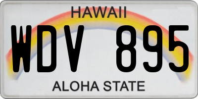 HI license plate WDV895