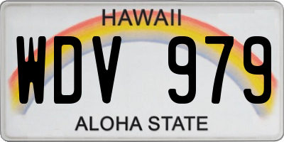 HI license plate WDV979