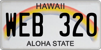 HI license plate WEB320