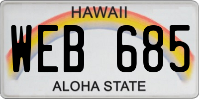 HI license plate WEB685
