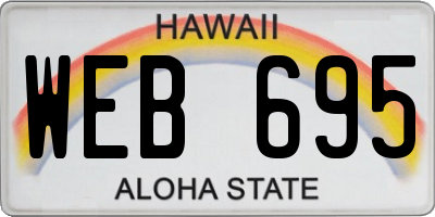 HI license plate WEB695