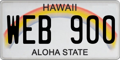 HI license plate WEB900