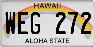 HI license plate WEG272