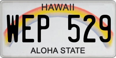 HI license plate WEP529