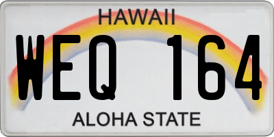 HI license plate WEQ164