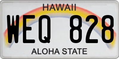 HI license plate WEQ828