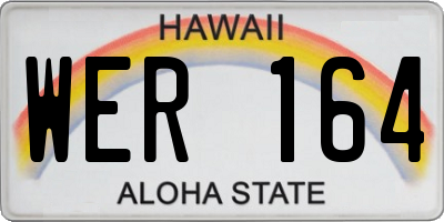 HI license plate WER164