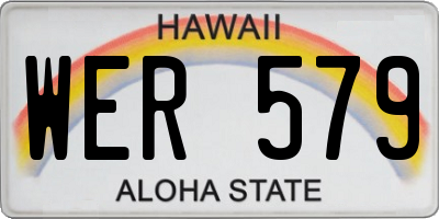HI license plate WER579