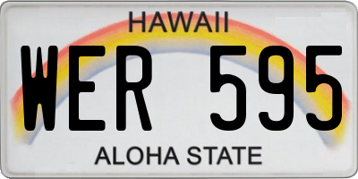 HI license plate WER595