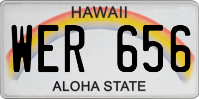 HI license plate WER656