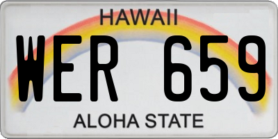 HI license plate WER659