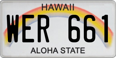 HI license plate WER661