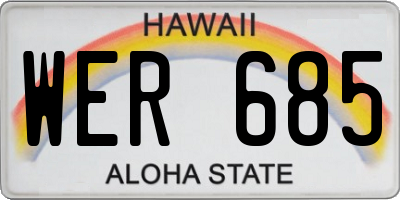 HI license plate WER685