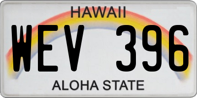 HI license plate WEV396