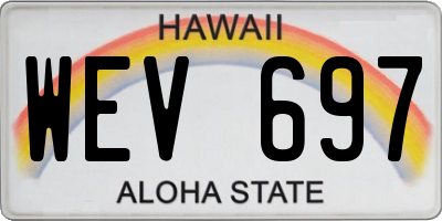 HI license plate WEV697