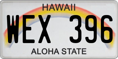HI license plate WEX396