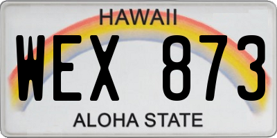 HI license plate WEX873
