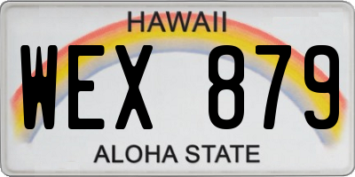 HI license plate WEX879