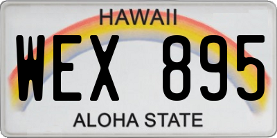 HI license plate WEX895