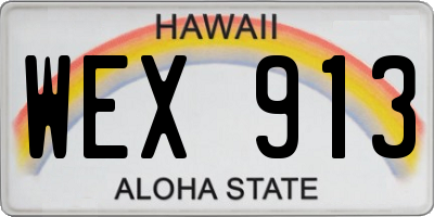HI license plate WEX913