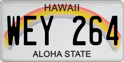 HI license plate WEY264