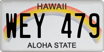 HI license plate WEY479