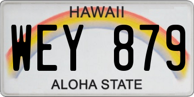 HI license plate WEY879