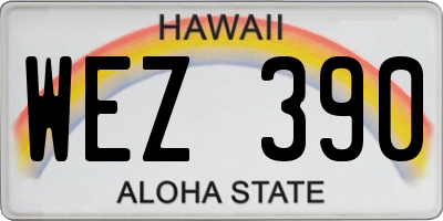 HI license plate WEZ390